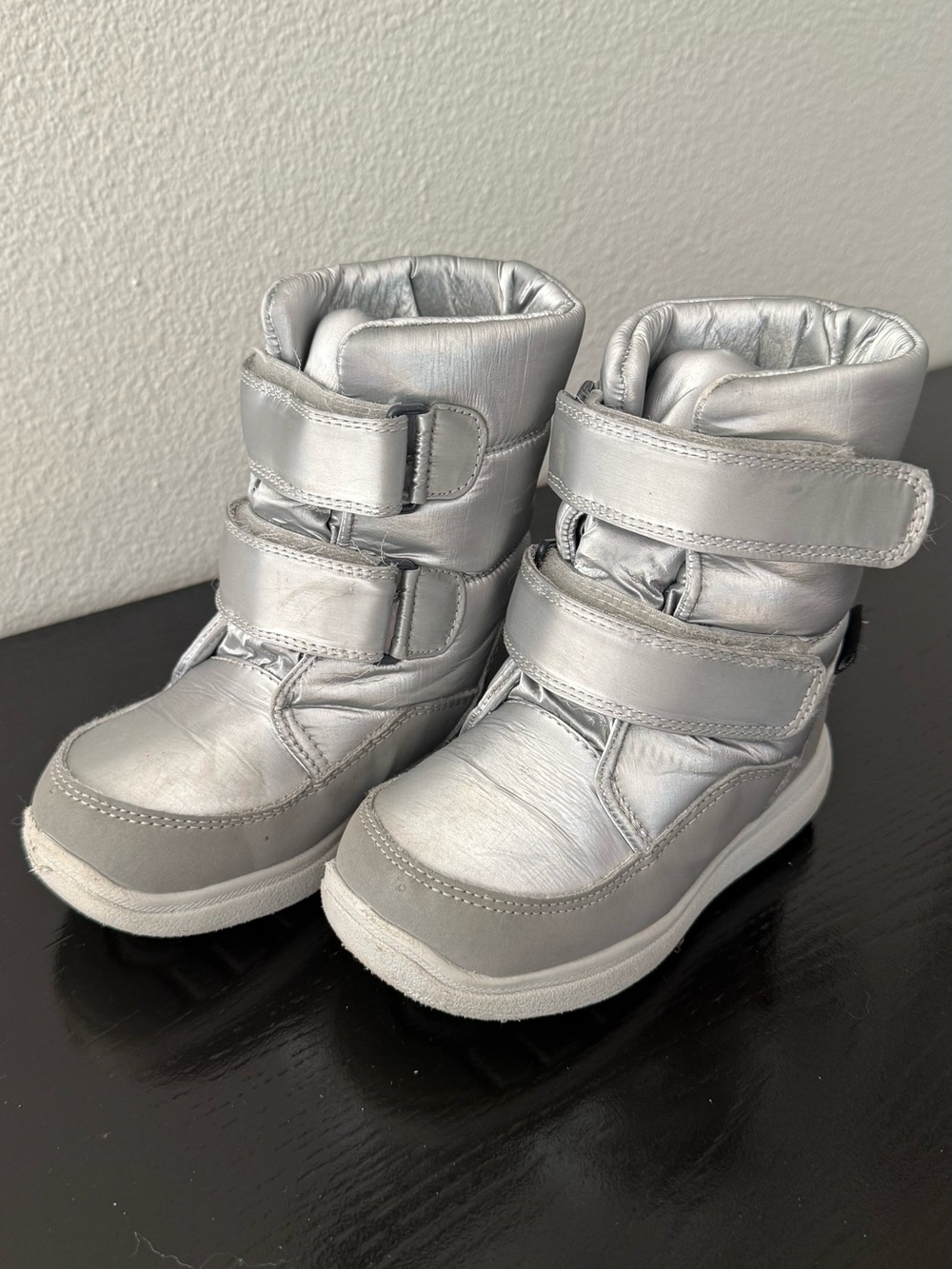 Kids Kamik Silver Velcro Winter Boots